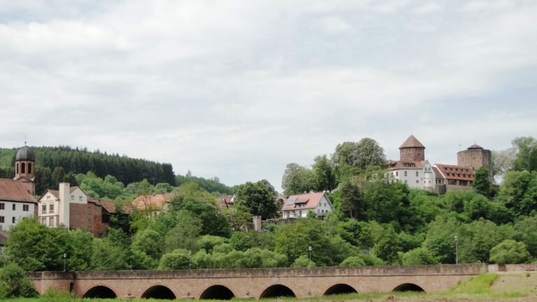 Blick auf Rieneck im Sinntal mit der Burg